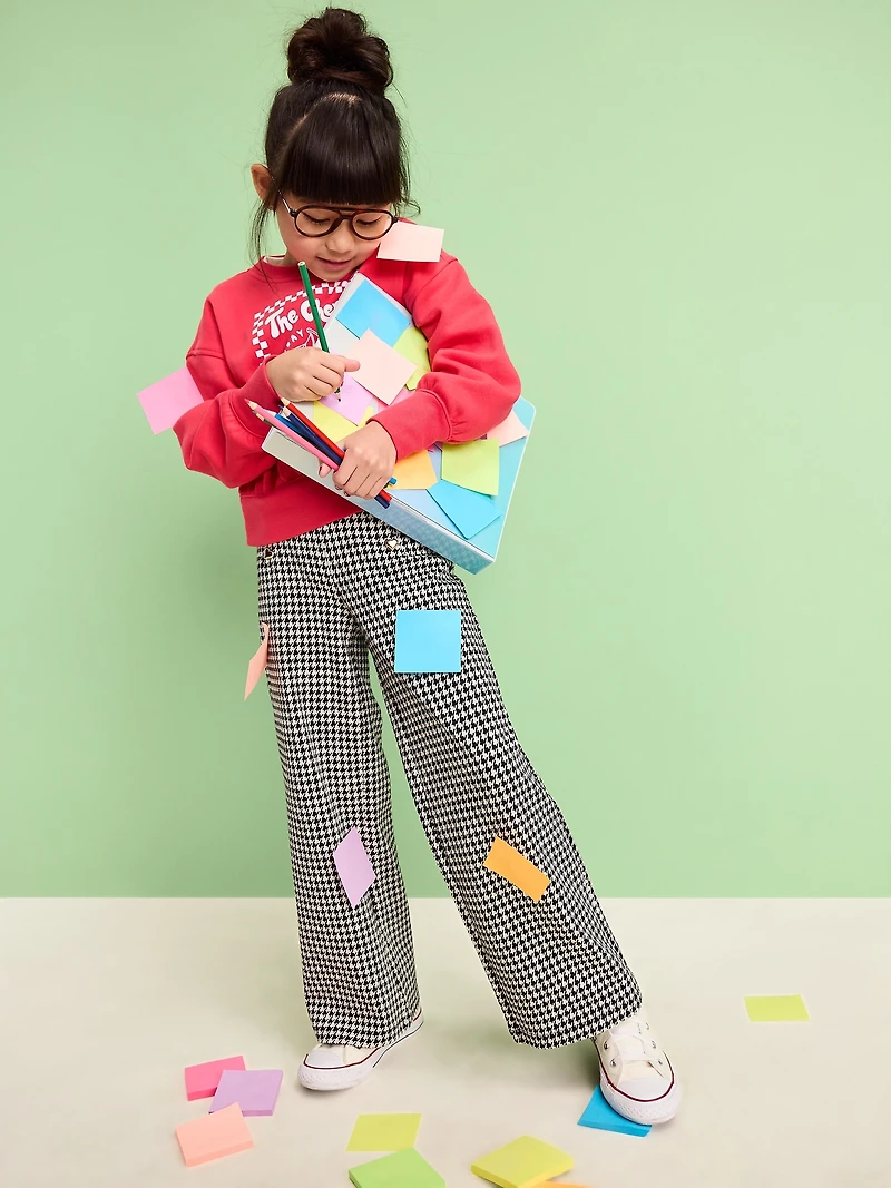 High-Waisted Straight-Leg Sailor Pants for Girls