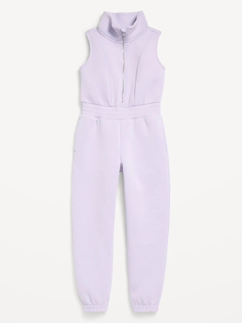 Bounce Fleece Sleeveless Zip-Front Jumpsuit for Girls