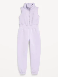Bounce Fleece Sleeveless Zip-Front Jumpsuit for Girls