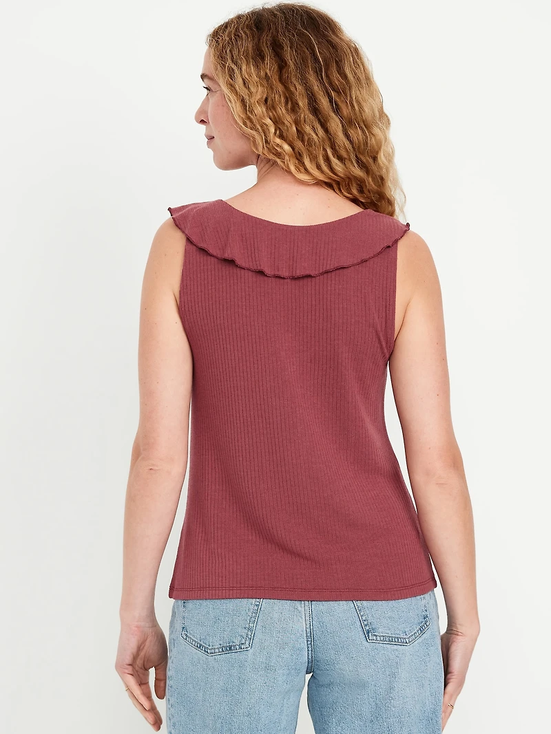 Sleeveless Ruffle Top
