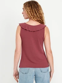 Sleeveless Ruffle Top