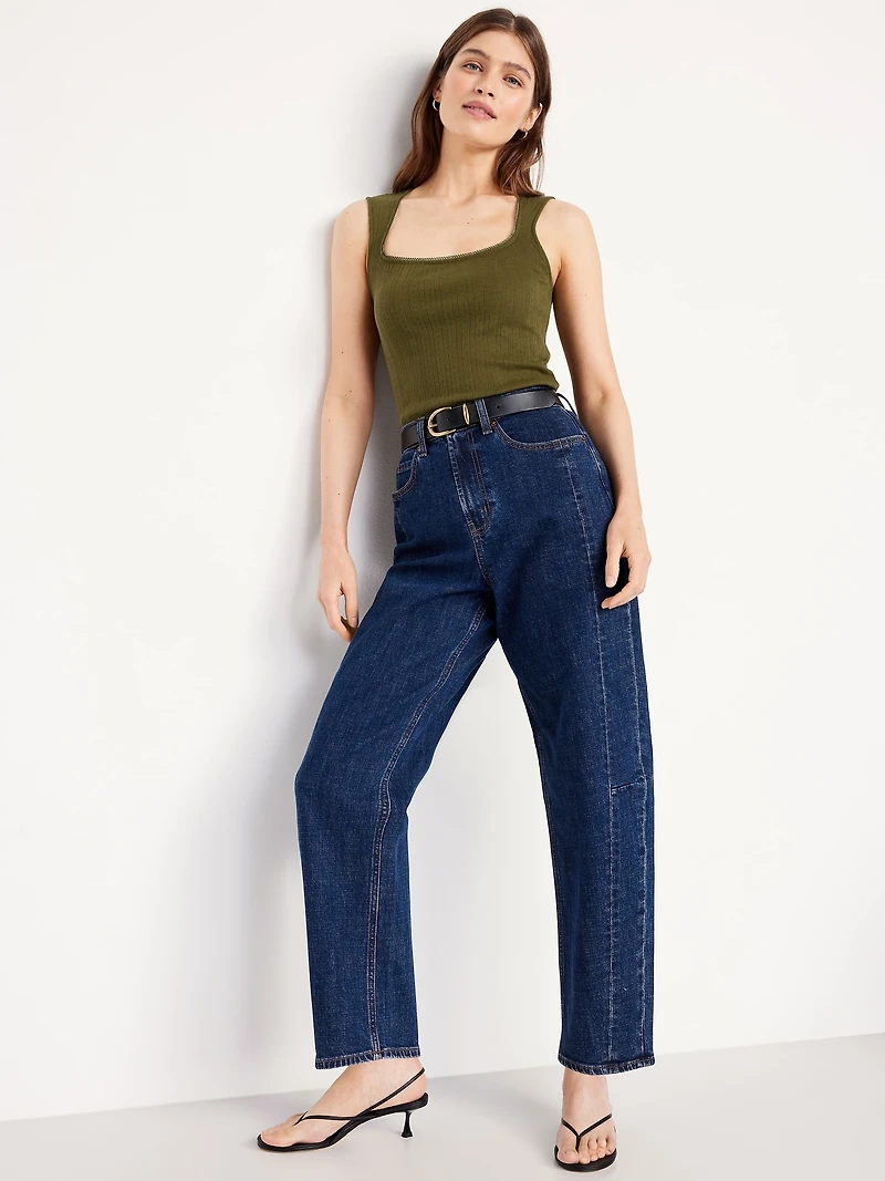 Trapeze-Neck Top