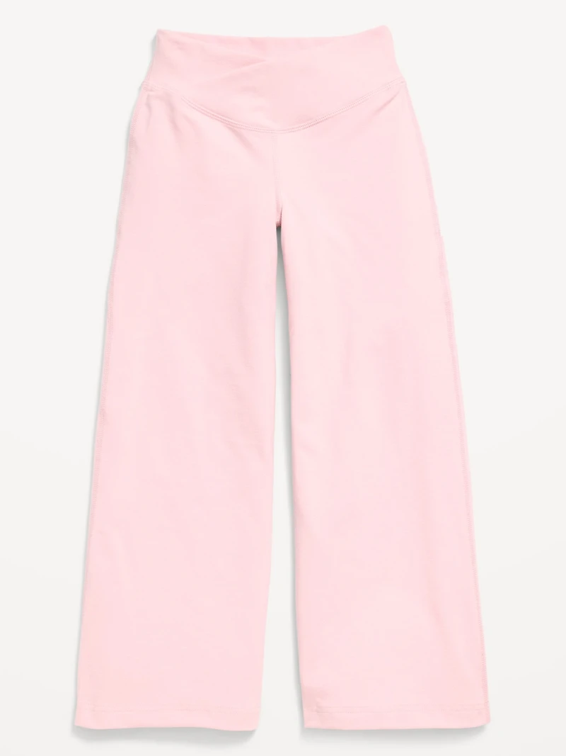 High-Waisted PowerChill Crossover Wide-Leg Leggings for Girls