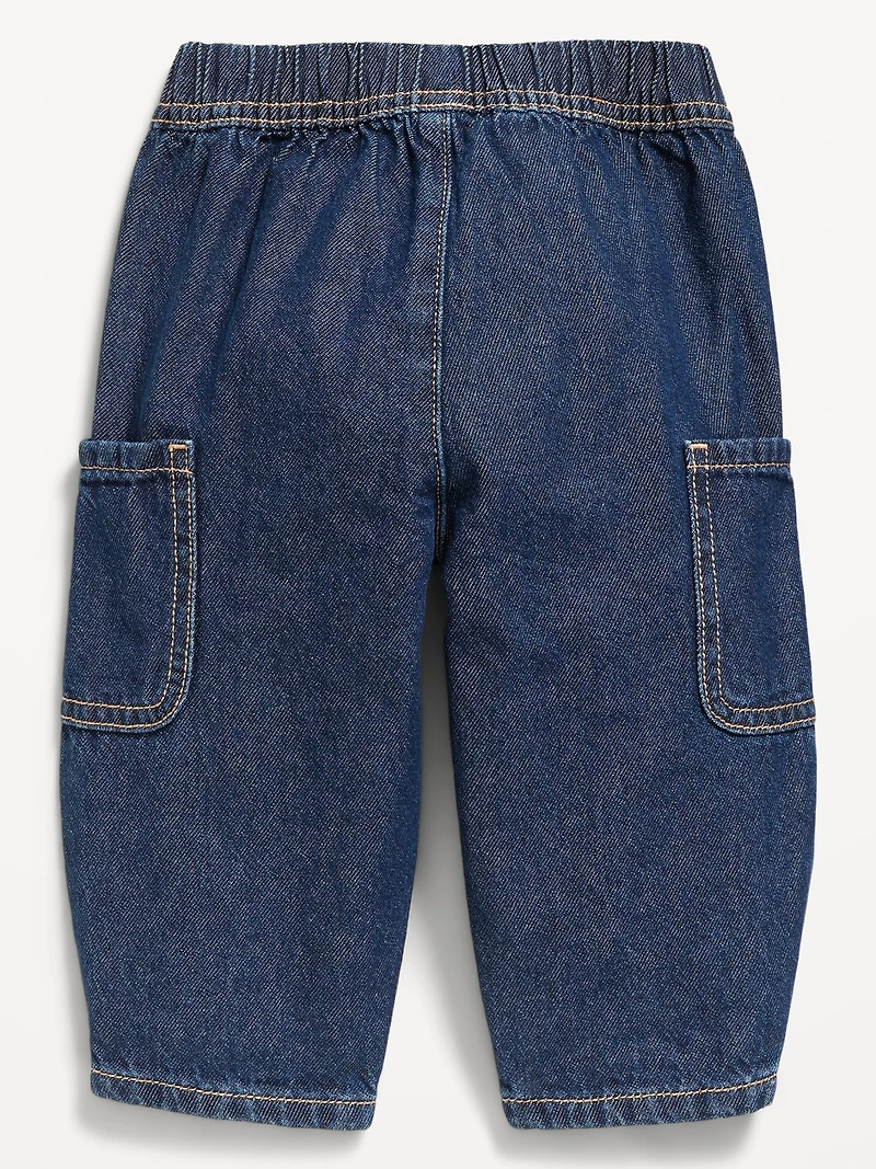Baggy Barrel-Leg Cargo Jeans for Baby