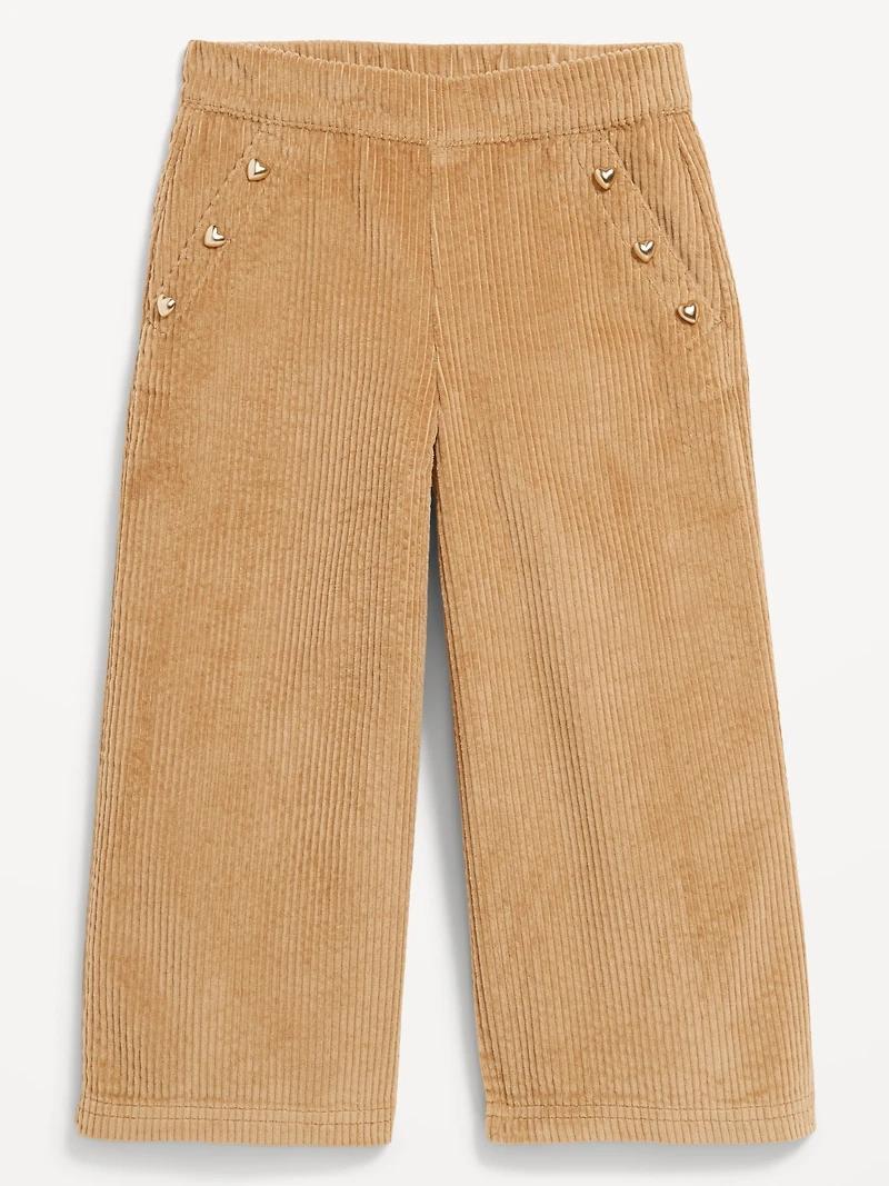 Pull-On Wide-Leg Corduroy Pants for Toddler Girls