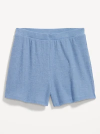 High-Waisted Cozy Waffle Pajama Shorts