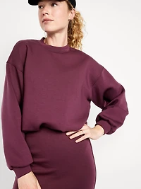 Bounce Fleece Bubble-Hem Sweatshirt