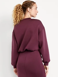Bounce Fleece Bubble-Hem Sweatshirt