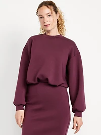 Bounce Fleece Bubble-Hem Sweatshirt