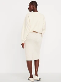 Extra High-Waisted Bounce Fleece Midi Skirt
