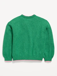 Oversized Crew-Neck Sweater for Girls