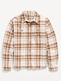Long-Sleeve Pocket Flannel Shirt for Boys