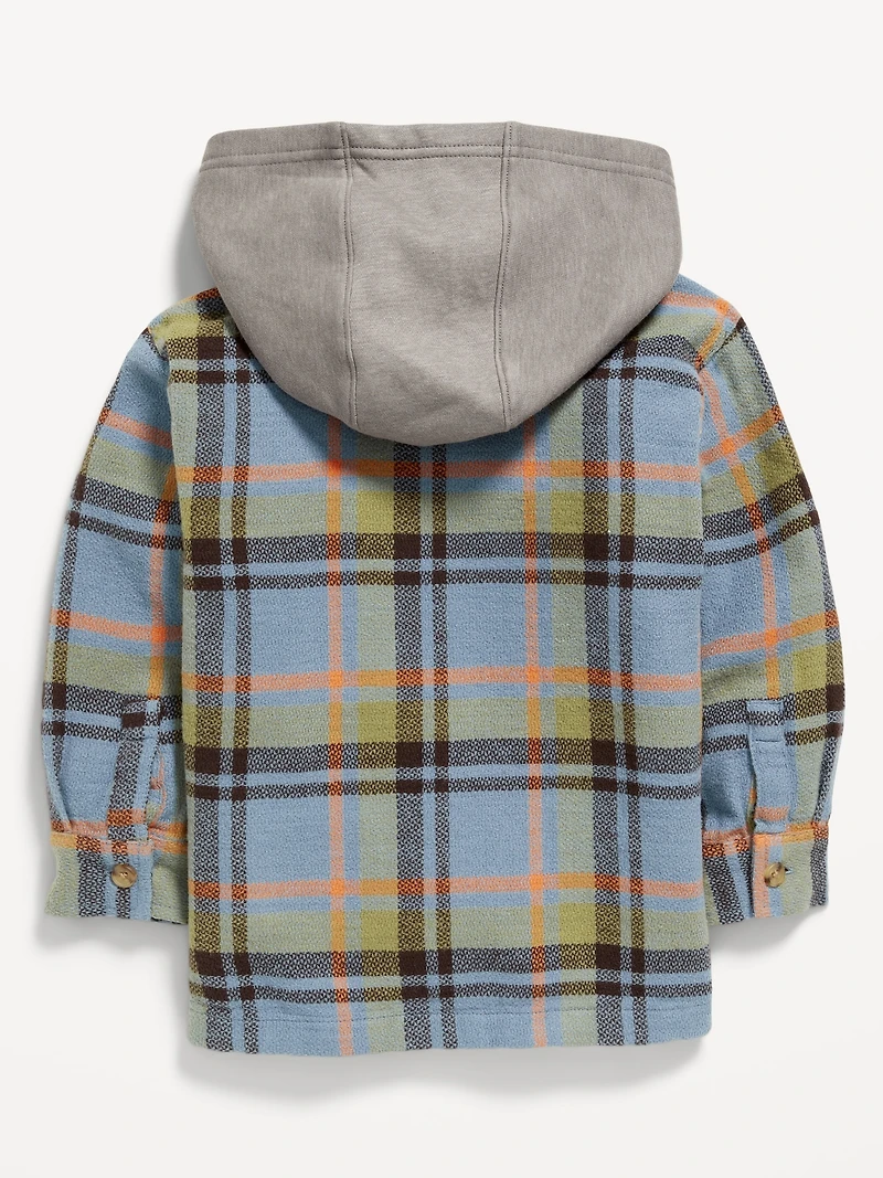 Button-Front Hooded Shirt for Toddler Boys
