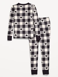 Gender-Neutral Snug-Fit Graphic Pajama Set for Kids