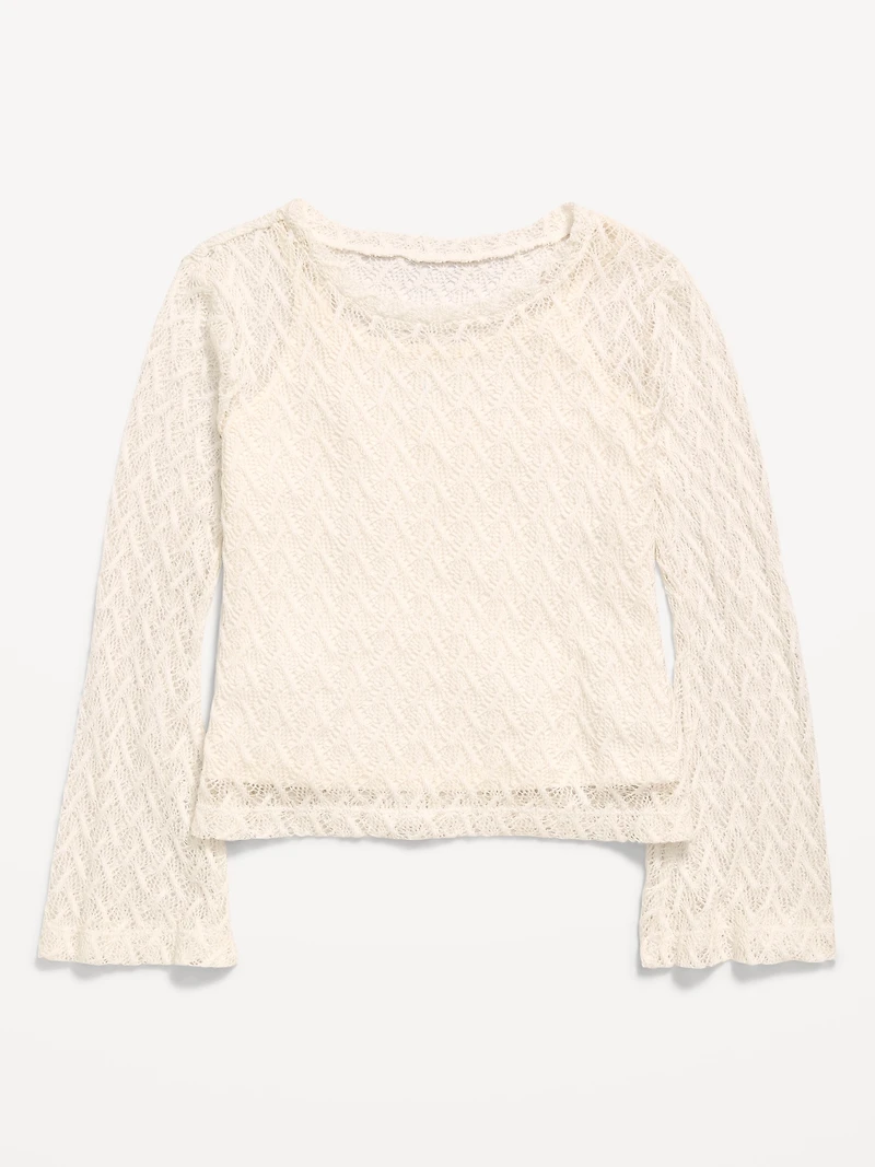 2-In-1 Textured Knit Top for Girls