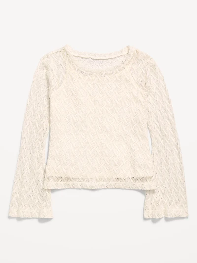 2-In-1 Textured Knit Top for Girls