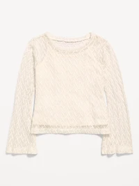 2-In-1 Textured Knit Top for Girls
