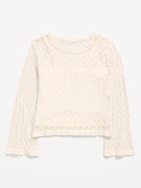 2-In-1 Textured Knit Top for Girls