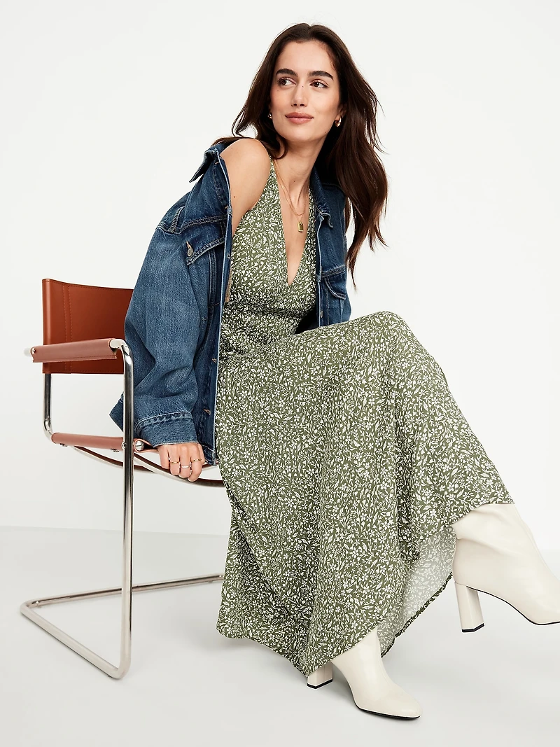 Fit & Flare Floral Maxi Dress