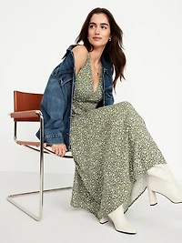 Fit & Flare Floral Maxi Dress