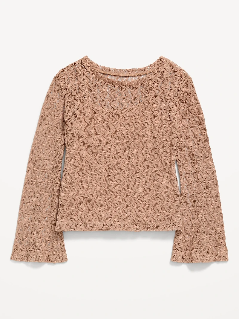 2-In-1 Textured Knit Top for Girls
