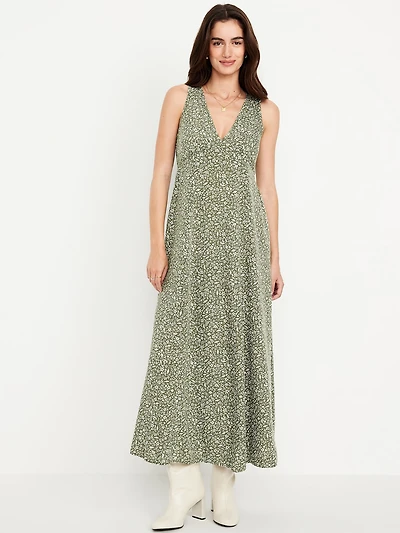 Fit & Flare Floral Maxi Dress