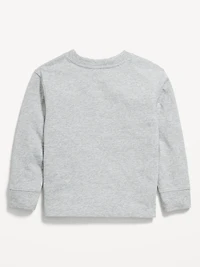 Oversized Long-Sleeve Utility Pocket T-Shirt for Toddler Boys