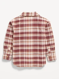 Plaid Flannel Pocket Shirt for Toddler Boys