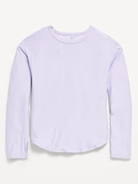 CloudMotion Long-Sleeve Back-Cutout Performance T-Shirt for Girls