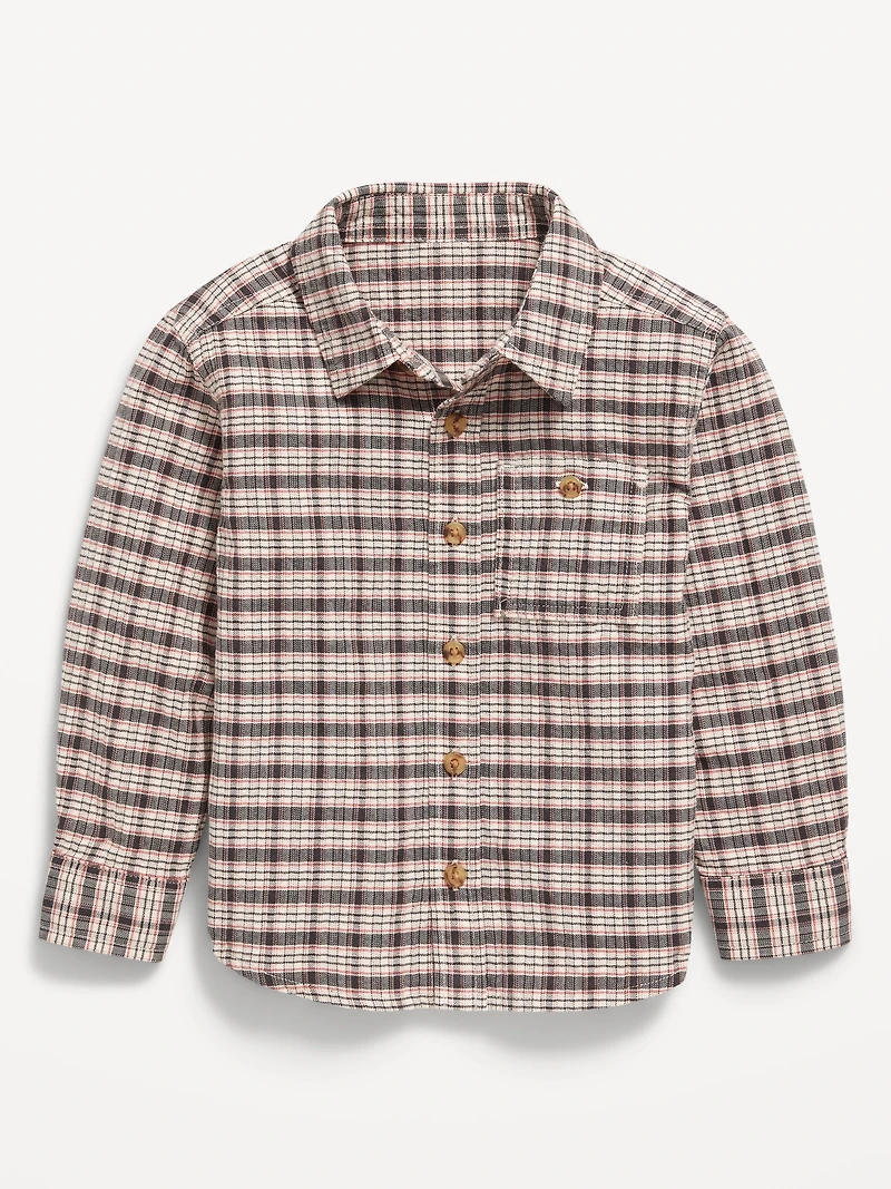 Long-Sleeve Plaid Pocket Shirt for Baby