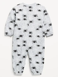 Waffle-Knit Henley One-Piece for Baby