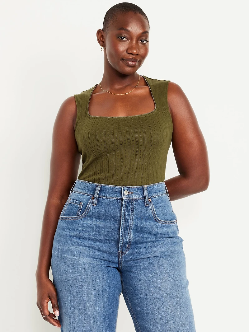 Trapeze-Neck Top