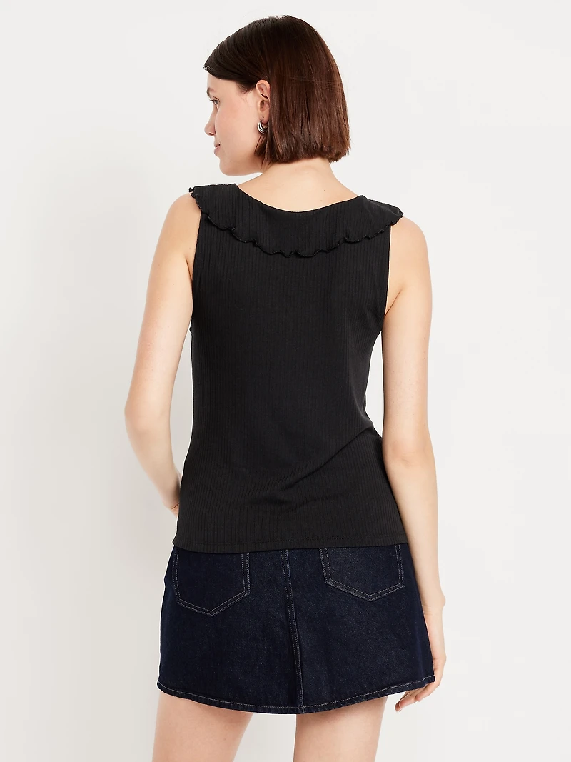 Sleeveless Ruffle Top