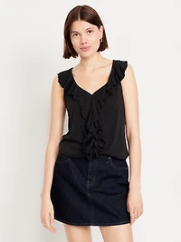 Sleeveless Ruffle Top
