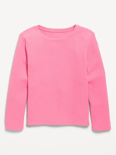 Softest Long-Sleeve Ribbed T-Shirt for Girls