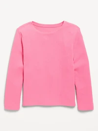 Softest Long-Sleeve Ribbed T-Shirt for Girls