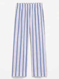 High-Waisted Poplin Pajama Pant