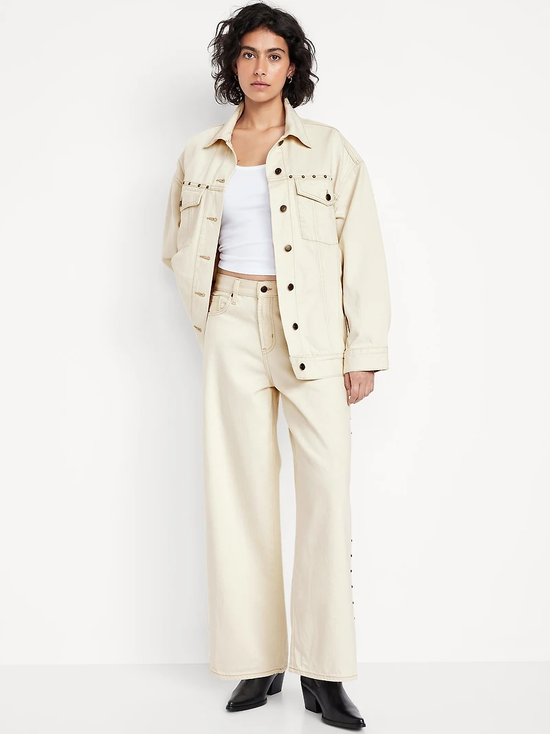 High-Waisted Baggy Wide-Leg Jeans
