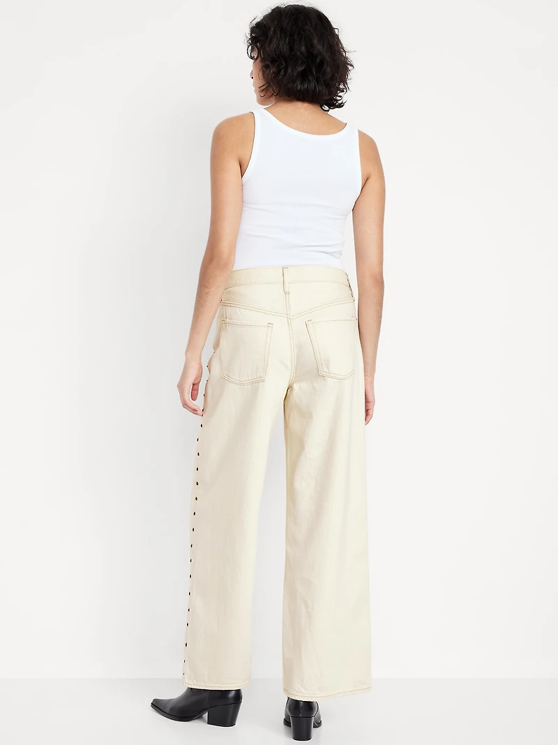 High-Waisted Baggy Wide-Leg Jeans