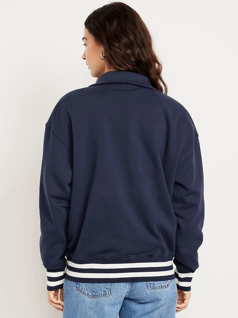 SoComfy Oversized Half-Zip Sweatshirt