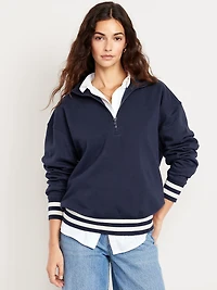 SoComfy Oversized Half-Zip Sweatshirt