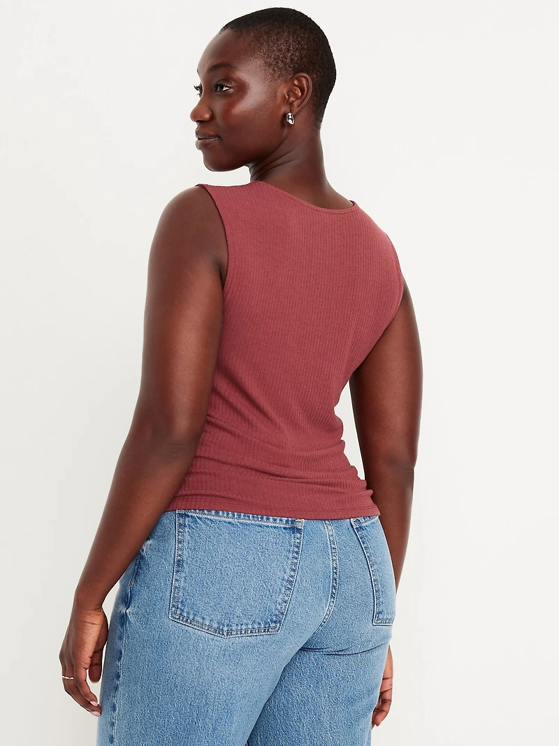 High-Neck Shirred Cropped Top