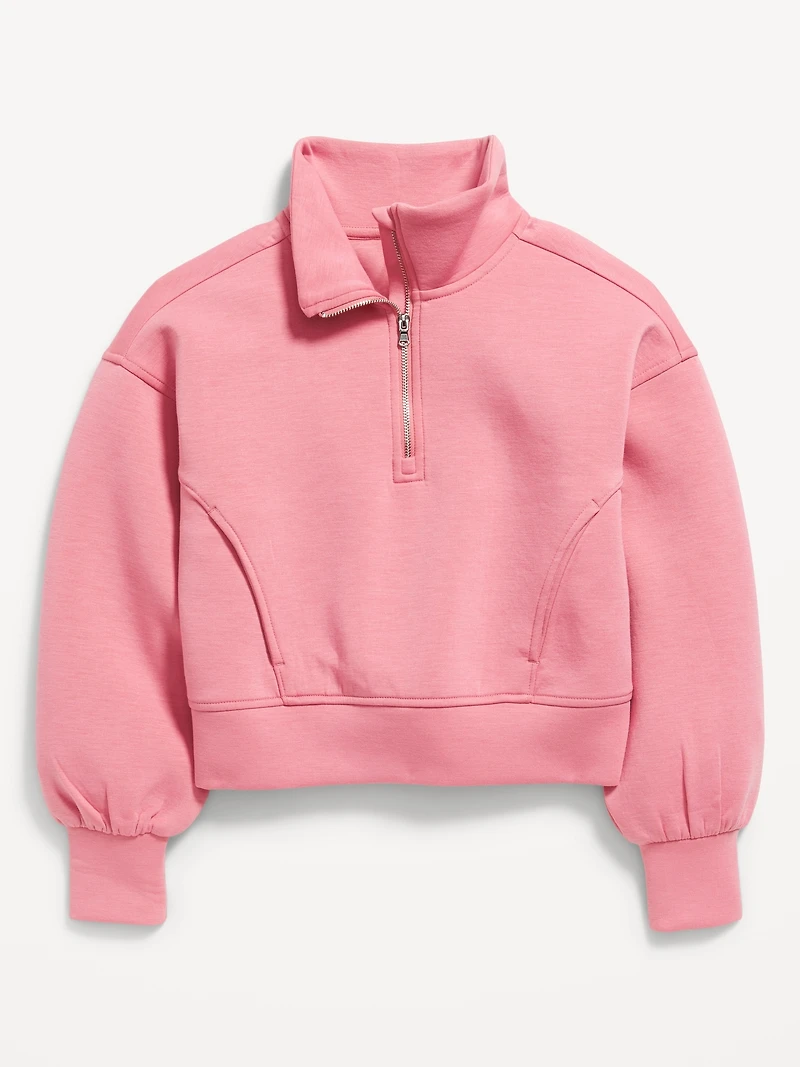 Half-Zip Bounce Fleece Pullover Sweatshirt for Girls