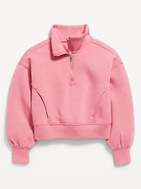 Half-Zip Bounce Fleece Pullover Sweatshirt for Girls