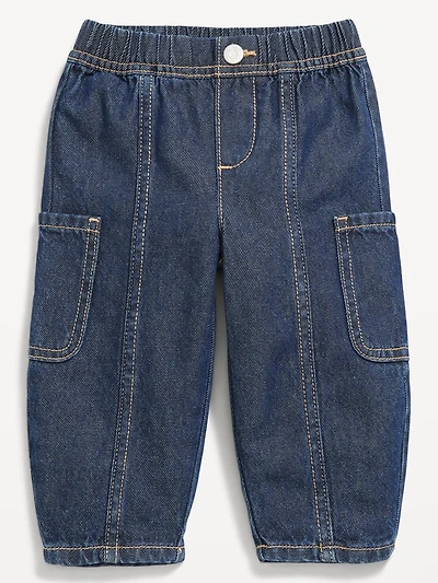 Baggy Barrel-Leg Cargo Jeans for Baby