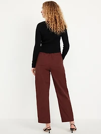 High-Waisted Barrel Ankle Pants