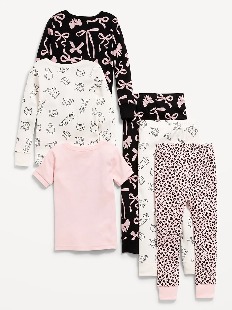 Snug-Fit Printed Pajama 6-Piece for Toddler & Baby