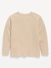 Long-Sleeve Henley Waffle-Knit Pocket T-Shirt for Toddler Boys