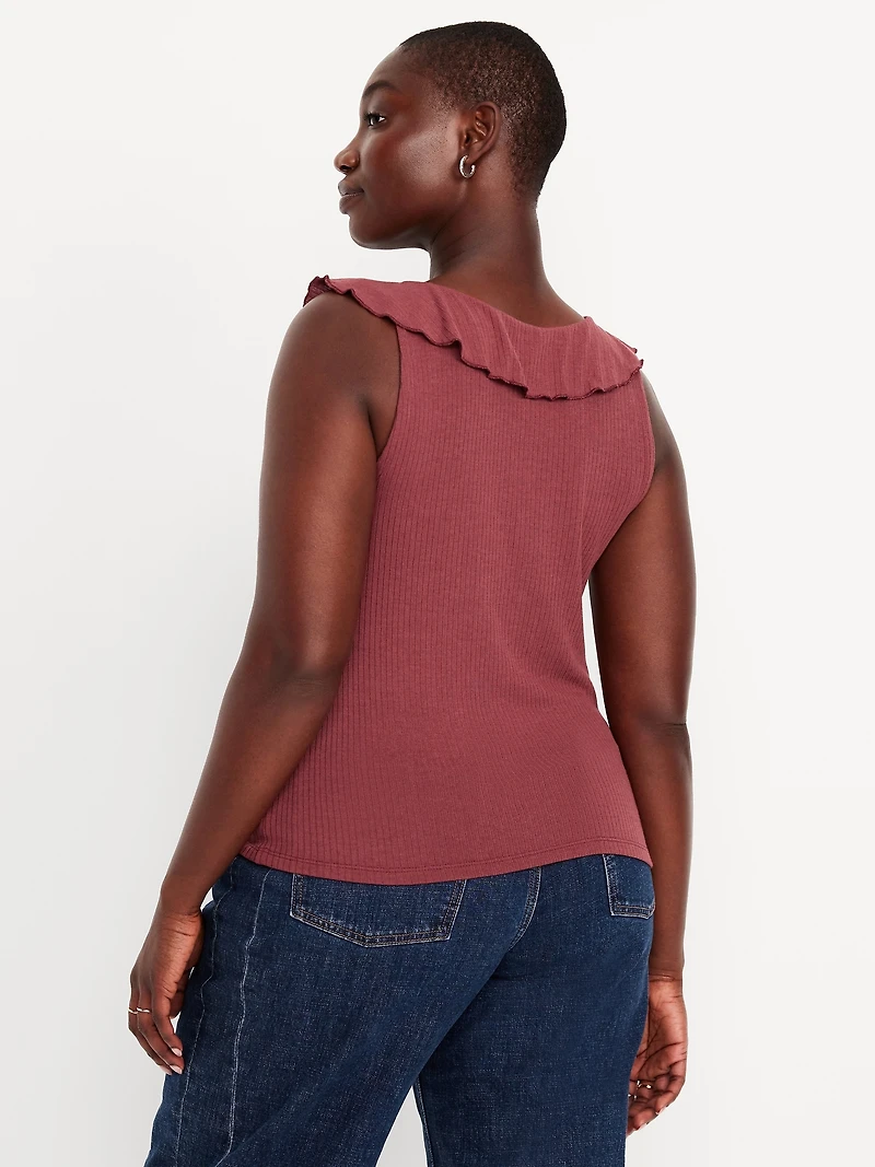 Sleeveless Ruffle Top