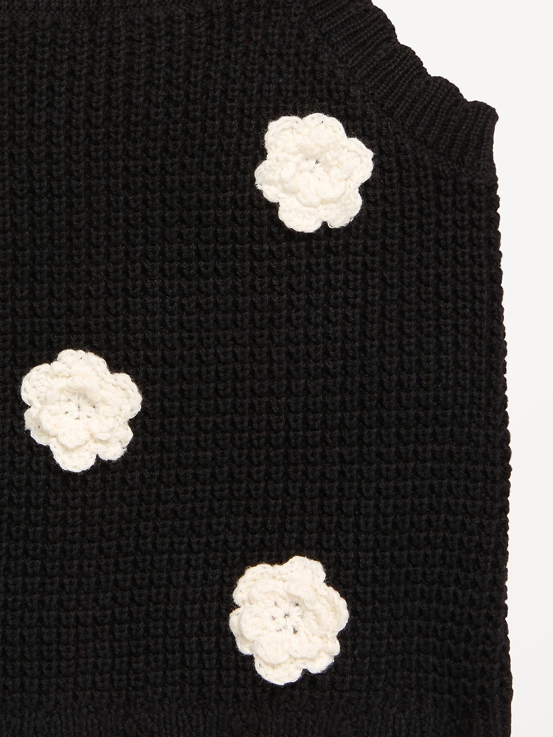Applique Sweater-Knit Tank Top for Toddler Girls